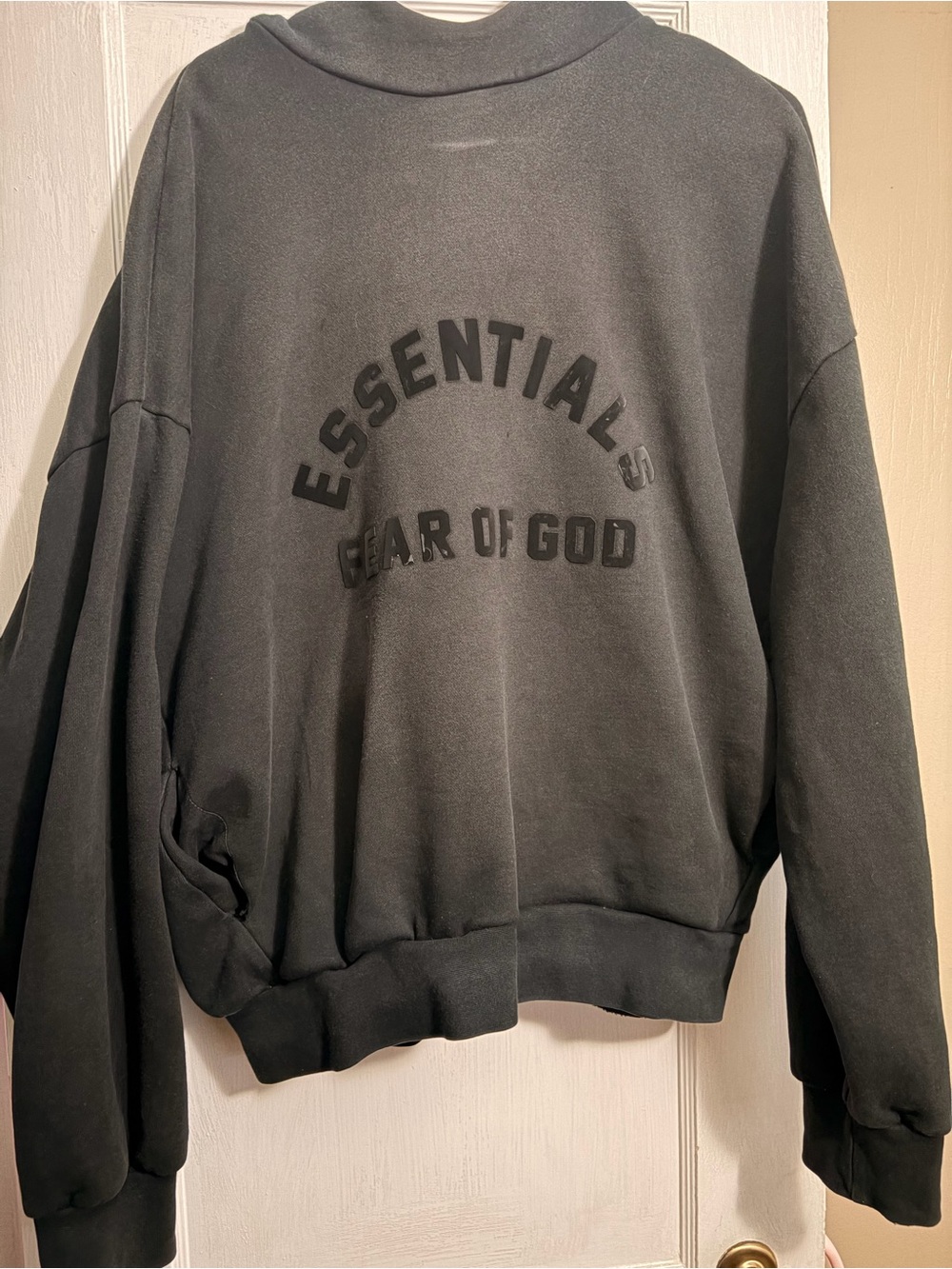 Fear of God Essentials Arch Logo Hoodie Jet Black